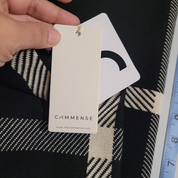 Commense Womens Sweater Plaid Knit Dress XL Stretchy Comfy‎ Preppy Office Career - Picture 4 of 10